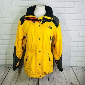 The North Face Yellow and Black Ski Jacket